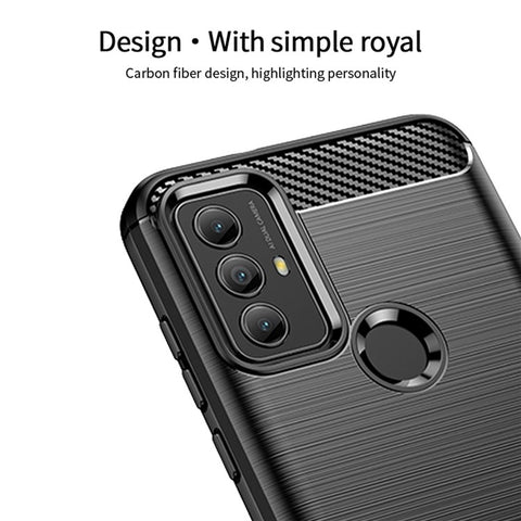 MOFI JK TPU Series-1 TPU Case for Motorola Moto G Play (2023) 4G , Carbon Fiber Texture Brushed Drop-Proof Cell Phone Cover