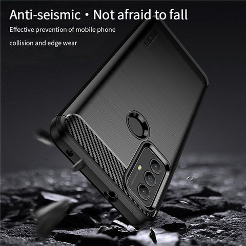 MOFI JK TPU Series-1 TPU Case for Motorola Moto G Play (2023) 4G , Carbon Fiber Texture Brushed Drop-Proof Cell Phone Cover