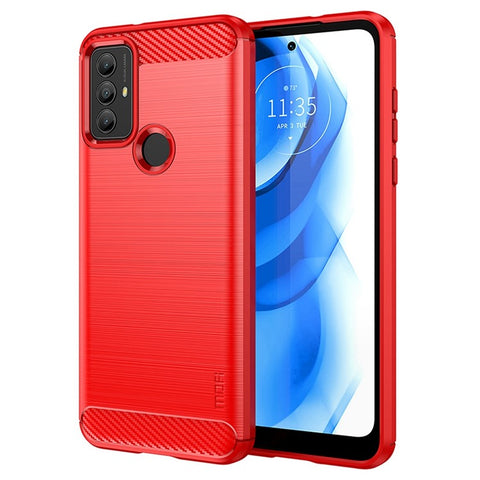 MOFI JK TPU Series-1 TPU Case for Motorola Moto G Play (2023) 4G , Carbon Fiber Texture Brushed Drop-Proof Cell Phone Cover