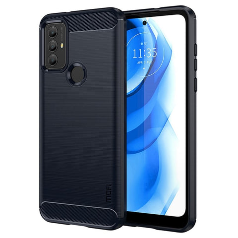 MOFI JK TPU Series-1 TPU Case for Motorola Moto G Play (2023) 4G , Carbon Fiber Texture Brushed Drop-Proof Cell Phone Cover