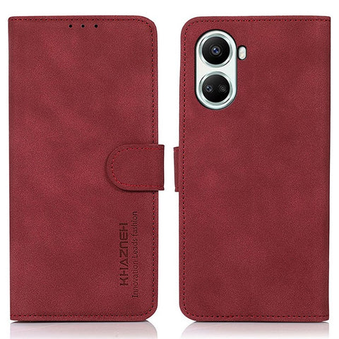 KHAZNEH For Huawei nova 10 SE 4G Magnetic Clasp Stand Wallet Cover Textured PU Leather Anti-scratch Phone Case