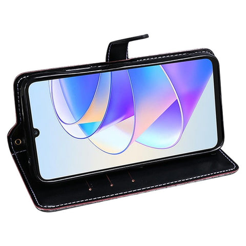 IDEWEI Magnetic Protective Cover for Huawei nova 10 SE 4G, Crocodile Texture PU Leather Wallet Folio Flip Phone Case with Stand Function