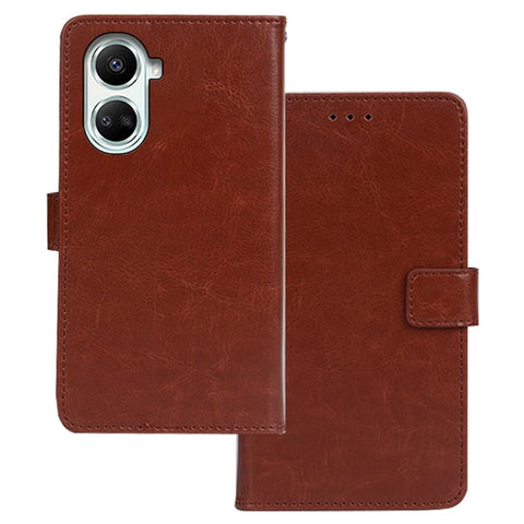 IDEWEI For Huawei nova 10 SE 4G Wallet Feature Shockproof Magnetic Closure Phone Case Crazy Horse Texture PU Leather Flip Cover with Stand