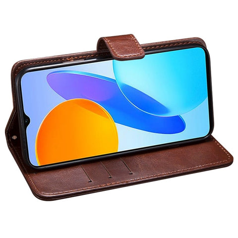 IDEWEI For Huawei nova Y61 4G Shock-absorbing PU Leather Flip Stand Wallet Cover Crazy Horse Texture Phone Protective Case