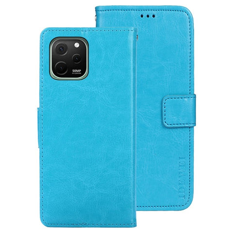 IDEWEI For Huawei nova Y61 4G Shock-absorbing PU Leather Flip Stand Wallet Cover Crazy Horse Texture Phone Protective Case