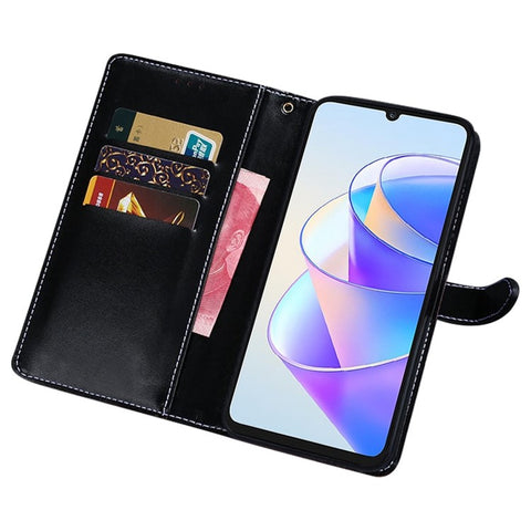 IDEWEI Magnetic Protective Cover for Huawei nova Y61 4G, Crocodile Texture Hands-free Stand PU Leather Wallet Folio Flip Phone Case