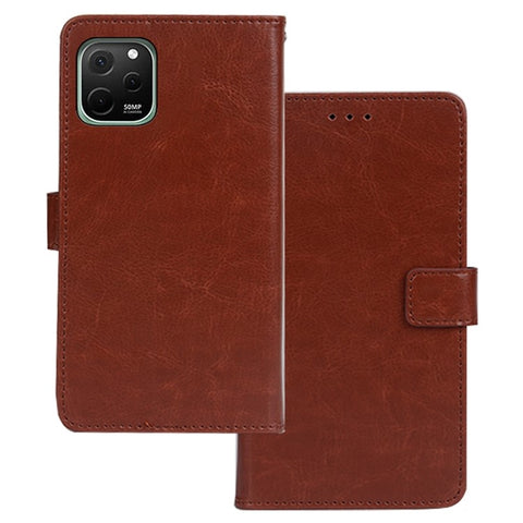 IDEWEI For Huawei nova Y61 4G Wallet Feature Collision Proof Magnetic Closure Phone Case Crazy Horse Texture PU Leather Flip Cover with Stand