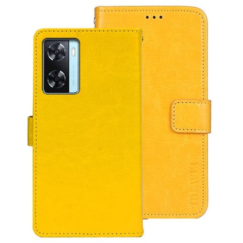 IDEWEI For Oppo A77s 4G Bump Proof PU Leather Flip Stand Wallet Cover Crazy Horse Texture Phone Protective Case