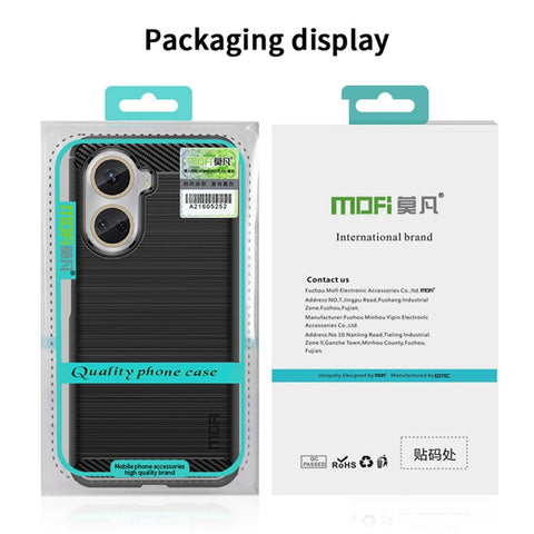 MOFI JK TPU Series-1 for Huawei nova 10 SE 4G TPU Case, Carbon Fiber Brushed Protective Shell Phone Back Cover