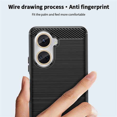 MOFI JK TPU Series-1 for Huawei nova 10 SE 4G TPU Case, Carbon Fiber Brushed Protective Shell Phone Back Cover