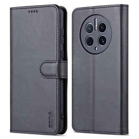 AZNS For Huawei Mate 50 Pro 4G Anti-fall Phone Protective Flip Cover PU Leather + TPU Interior Case with Stand