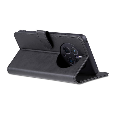 AZNS For Huawei Mate 50 Pro 4G Anti-fall Phone Protective Flip Cover PU Leather + TPU Interior Case with Stand