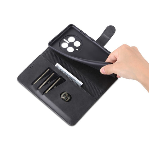 AZNS For Huawei Mate 50 Pro 4G Anti-fall Phone Protective Flip Cover PU Leather + TPU Interior Case with Stand