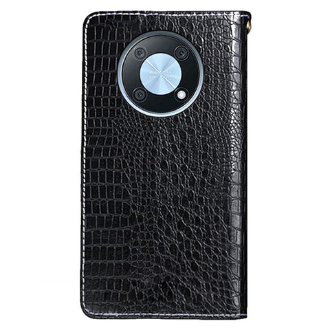 IDEWEI Magnetic Protective Flip Cover for Huawei nova Y90 4G, Crocodile Texture PU Leather Wallet Stand Function Phone Case