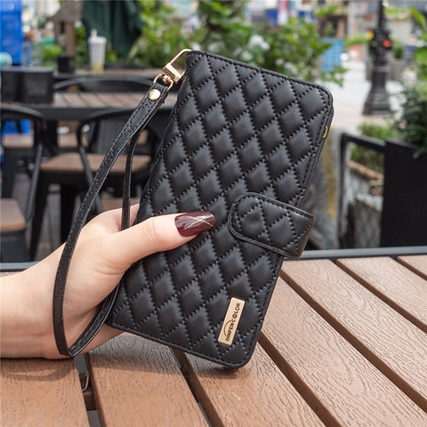 BINFEN COLOR BF Style-15 for Xiaomi 13 Imprinted Rhombus Pattern Zipper Pocket Case PU Leather Wallet Stand Phone Cover with Strap