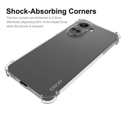 ENKAY HAT PRINCE For Huawei nova 10 SE 4G Flexible TPU Phone Case Anti-slip Strip Edge HD Clear Thickened Corners Protection Phone Cover