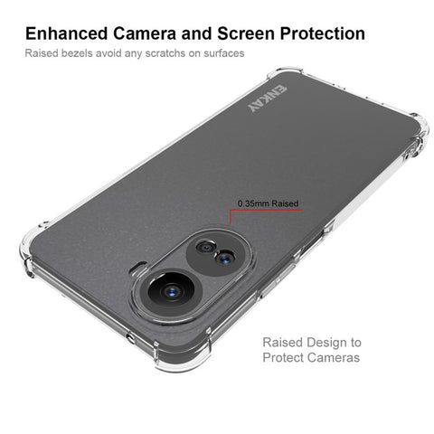 ENKAY HAT PRINCE For Huawei nova 10 SE 4G Flexible TPU Phone Case Anti-slip Strip Edge HD Clear Thickened Corners Protection Phone Cover