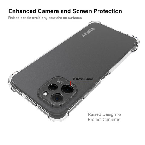 ENKAY HAT PRINCE Anti-slip Strip Edge Clear Case for Huawei nova Y61 4G, Thickened Corners Shockproof TPU Cell Phone Cover
