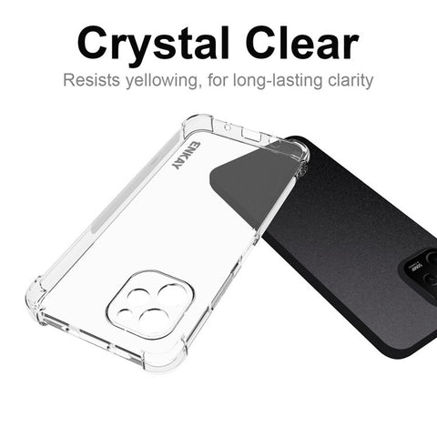 ENKAY HAT PRINCE Anti-slip Strip Edge Clear Case for Huawei nova Y61 4G, Thickened Corners Shockproof TPU Cell Phone Cover