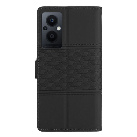 PU Leather Retro Imprinted Pattern Phone Cover for Oppo Reno8 Lite 5G / Reno7 Z 5G, Flip Wallet Stand Shockproof Phone Case with Strap