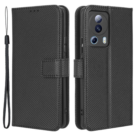 For Xiaomi Civi 2 5G / 12 Lite NE 5G / 13 Lite Diamond Texture PU Leather Case Stand Wallet Anti-drop Folio Flip Phone Cover