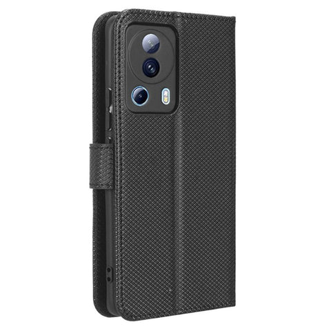 For Xiaomi Civi 2 5G / 12 Lite NE 5G / 13 Lite Diamond Texture PU Leather Case Stand Wallet Anti-drop Folio Flip Phone Cover