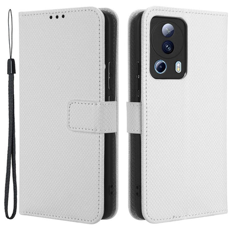 For Xiaomi Civi 2 5G / 12 Lite NE 5G / 13 Lite Diamond Texture PU Leather Case Stand Wallet Anti-drop Folio Flip Phone Cover
