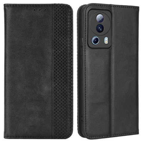 For Xiaomi Civi 2 5G / 12 Lite NE 5G / 13 Lite PU Leather Wallet Retro Texture Phone Case Imprinted Pattern Magnetic Auto Closing Phone Shell