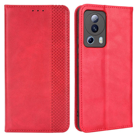 For Xiaomi Civi 2 5G / 12 Lite NE 5G / 13 Lite PU Leather Wallet Retro Texture Phone Case Imprinted Pattern Magnetic Auto Closing Phone Shell