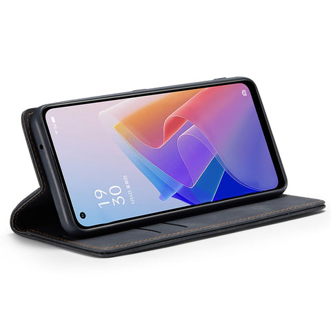 CASEME 013 Series for Oppo A96 5G / Reno7 Z 5G (Global Version)//Reno7 Lite 5G (Global Version) / Reno8 Lite 5G (Global Version) / F21 Pro 5G (Global Version) / Reno8 Z 5G (Global Version) Leather Wallet Phone Stand Case
