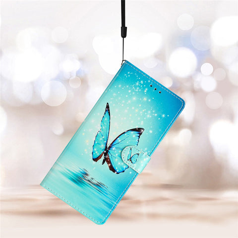 For Oppo A57 4G / A57 (2022) 5G / A77 5G PU Leather Wallet Flip Cover Pattern Printing TPU Inner Shell Magnetic Closure Stand Function Folio Phone Case with Strap