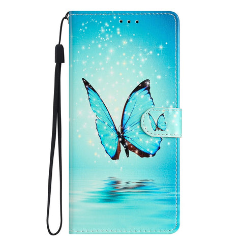 For Oppo A57 4G / A57 (2022) 5G / A77 5G PU Leather Wallet Flip Cover Pattern Printing TPU Inner Shell Magnetic Closure Stand Function Folio Phone Case with Strap