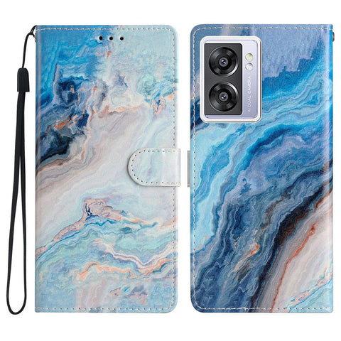For Oppo A57 4G / A57 (2022) 5G / A77 5G PU Leather Wallet Flip Cover Pattern Printing TPU Inner Shell Magnetic Closure Stand Function Folio Phone Case with Strap