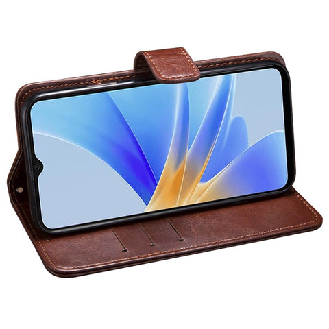 IDEWEI For Oppo Reno9 Pro+ 5G Crazy Horse Texture Phone Case Stand Wallet PU Leather Folio Flip Cover
