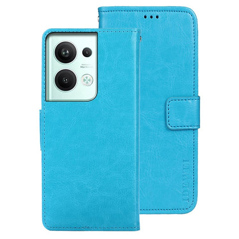 IDEWEI For Oppo Reno9 Pro+ 5G Crazy Horse Texture Phone Case Stand Wallet PU Leather Folio Flip Cover