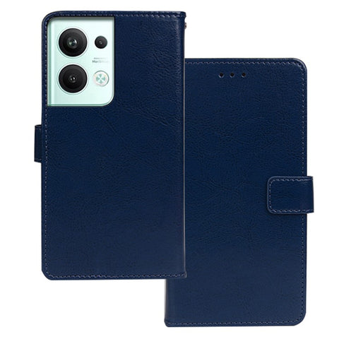 IDEWEI For Oppo Reno9 Pro+ 5G Magnetic Clasp Phone Case Crazy Horse Texture PU Leather Cover with Stand Wallet