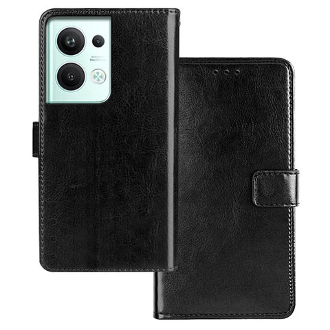 IDEWEI For Oppo Reno9 Pro+ 5G Magnetic Clasp Phone Case Crazy Horse Texture PU Leather Cover with Stand Wallet