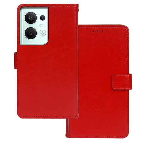 IDEWEI For Oppo Reno9 Pro+ 5G Magnetic Clasp Phone Case Crazy Horse Texture PU Leather Cover with Stand Wallet