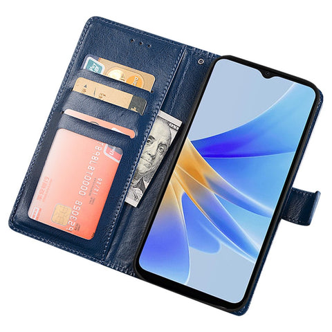 IDEWEI For Oppo Reno9 Pro 5G / Reno9 5G PU Leather Phone Case Crazy Horse Texture Stand Wallet Full Protection Folio Flip Cover