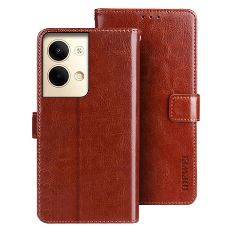 IDEWEI For Oppo Reno9 Pro 5G / Reno9 5G Crazy Horse Texture PU Leather Phone Cover Anti-scratch Stand Wallet Case