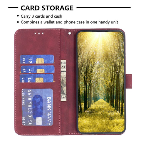 BINFEN COLOR for Motorola Moto G72 4G Wallet Case Magnetic Clasp Leather Phone Stand Cover