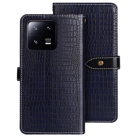 IDEWEI For Xiaomi 13 5G Crocodile Texture PU Leather Case Wallet Stand Full Protection Phone Cover