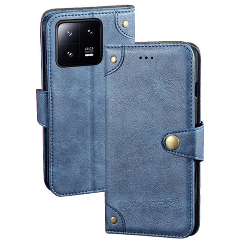 IDEWEI For Xiaomi 13 5G Fine Texture PU Leather Stand Phone Case Magnetic Clasp Smartphone Wallet Cover