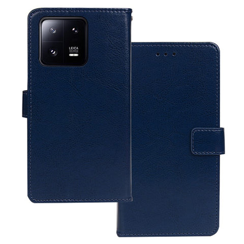 IDEWEI For Xiaomi 13 5G Crazy Horse Texture PU Leather Stand Wallet Cover Magnetic Clasp Phone Case