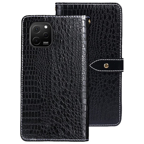 IDEWEI For Huawei Enjoy 50z 4G Crocodile Texture PU Leather Cell Phone Cover Wallet Stand Anti-drop Case