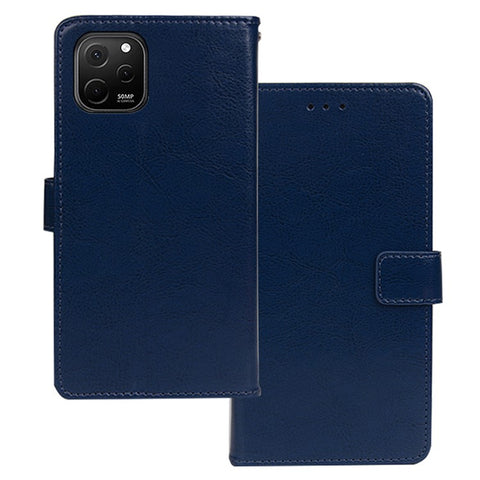 IDEWEI For Huawei Enjoy 50z 4G Anti-scratch Wallet Stand Phone Case Crazy Horse Texture PU Leather + TPU Cover