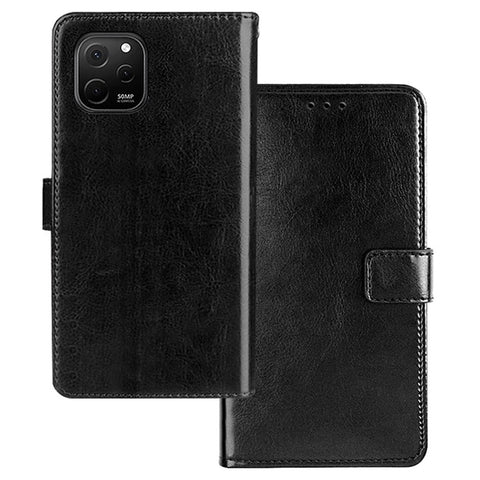 IDEWEI For Huawei Enjoy 50z 4G Anti-scratch Wallet Stand Phone Case Crazy Horse Texture PU Leather + TPU Cover
