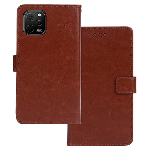 IDEWEI For Huawei Enjoy 50z 4G Anti-scratch Wallet Stand Phone Case Crazy Horse Texture PU Leather + TPU Cover