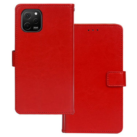 IDEWEI For Huawei Enjoy 50z 4G Anti-scratch Wallet Stand Phone Case Crazy Horse Texture PU Leather + TPU Cover