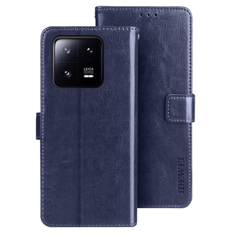 IDEWEI For Xiaomi 13 5G Crazy Horse Texture PU Leather Phone Wallet Cover Foldable Stand Folio Flip Case